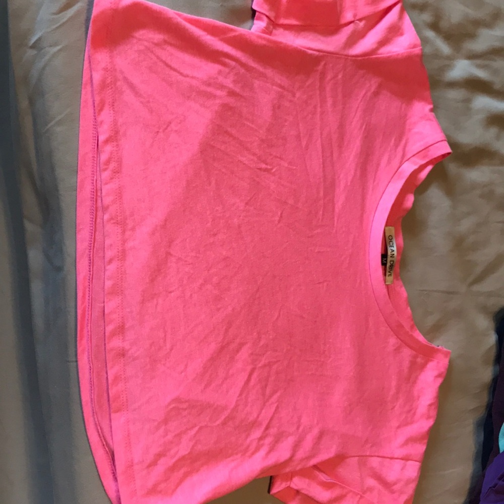 Neon pink crop top
